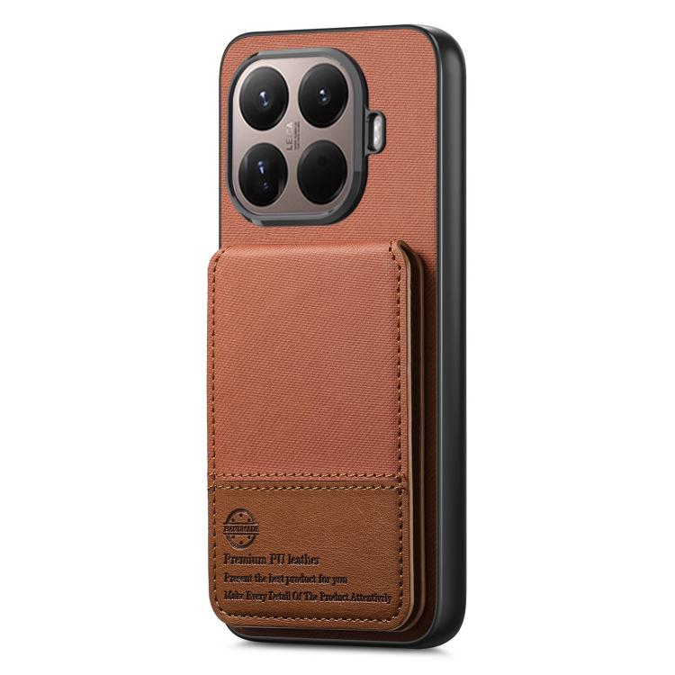 For Xiaomi 15T Pro Twill Fabric Leather Vertical Flip RFID Card Bag Phone Case
