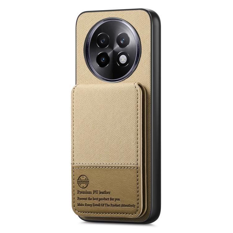 For Realme 13 Pro+ 5G Twill Fabric Leather Vertical Flip RFID Card Bag Phone Case