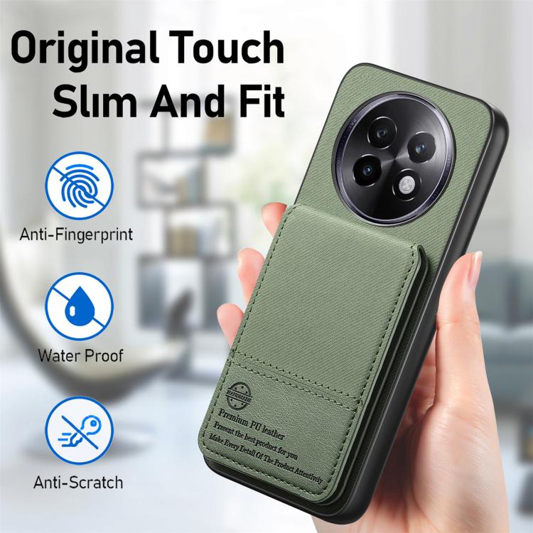 For Realme 14 Pro+ Twill Fabric Leather Vertical Flip RFID Card Bag Phone Case