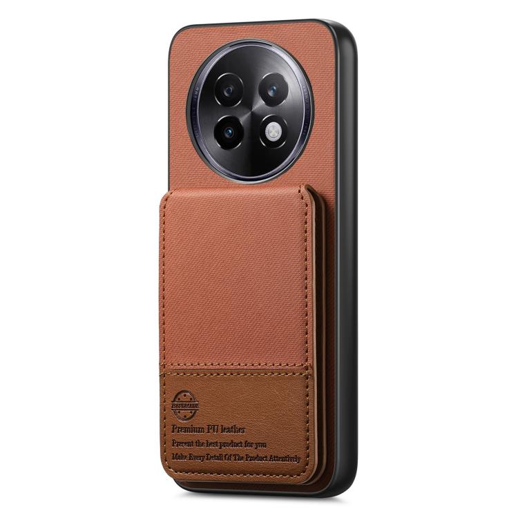 For Realme 14 Pro+ Twill Fabric Leather Vertical Flip RFID Card Bag Phone Case