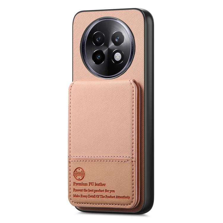 For Realme 14 Pro+ Twill Fabric Leather Vertical Flip RFID Card Bag Phone Case