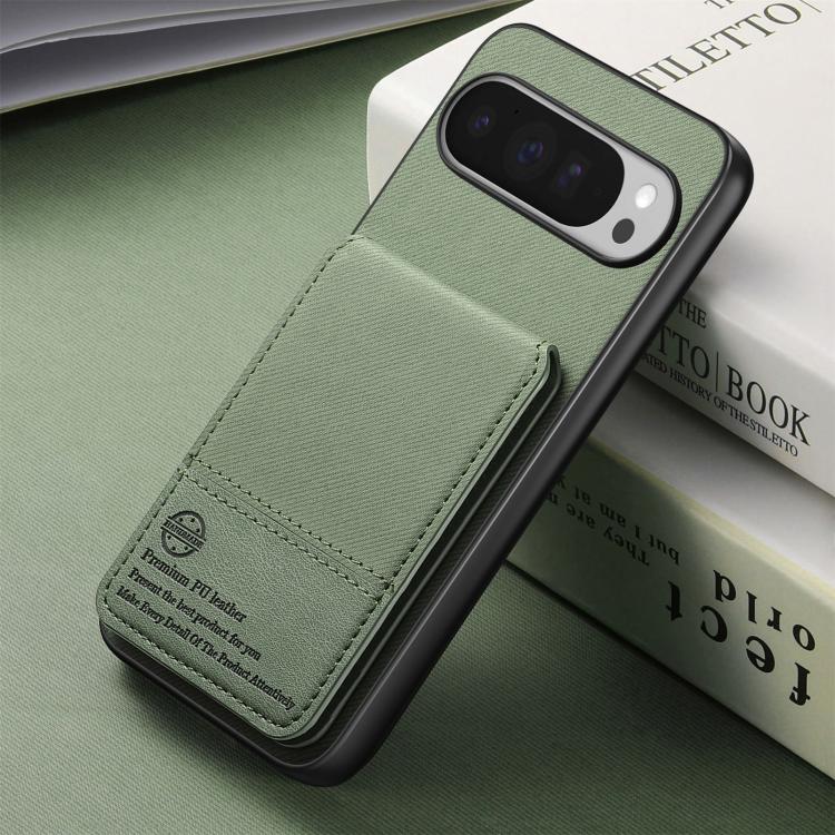 For Google Pixel 10 Pro XL Twill Fabric Leather Vertical Flip RFID Card Bag Phone Case