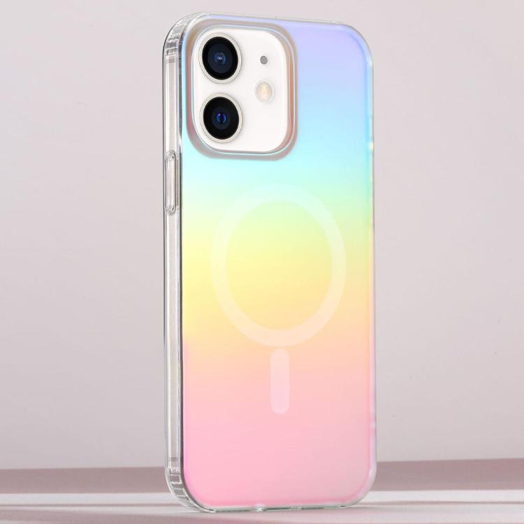 For iPhone 11 Frosted Color-plated Gradient MagSafe Phone Case - Color Plating