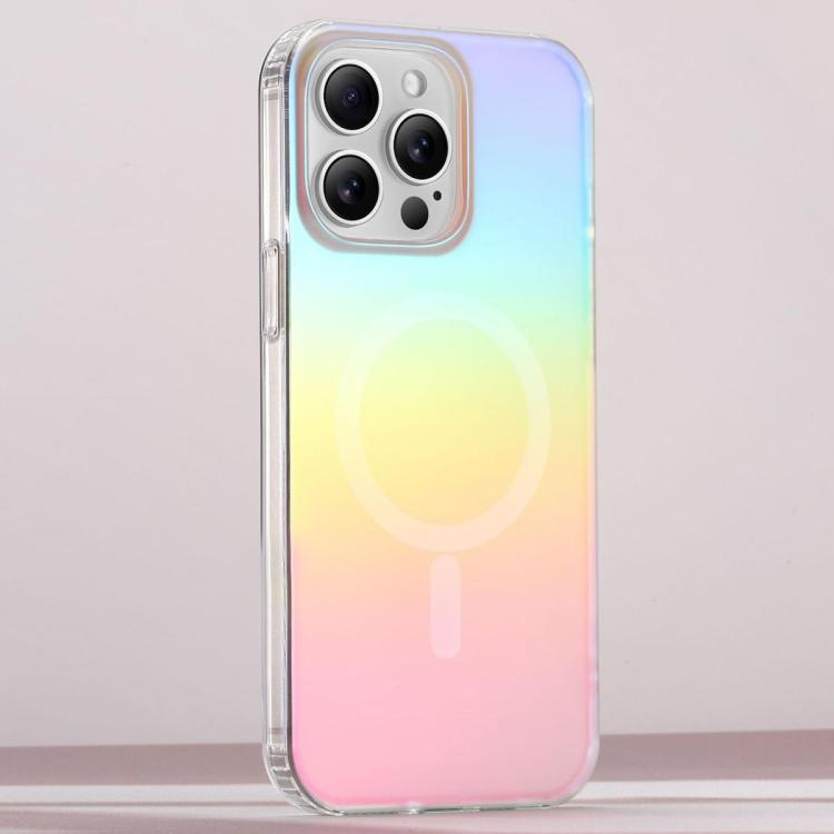 For iPhone 15 Pro Frosted Color-plated Gradient MagSafe Phone Case - Color Plating