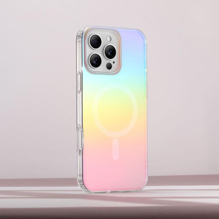 For iPhone 16 Pro Max Frosted Color-plated Gradient MagSafe Phone Case - Color Plating