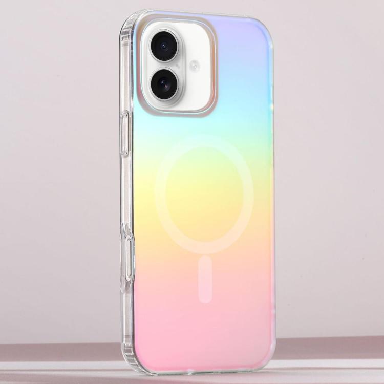 For iPhone 16 Frosted Color-plated Gradient MagSafe Phone Case - Color Plating