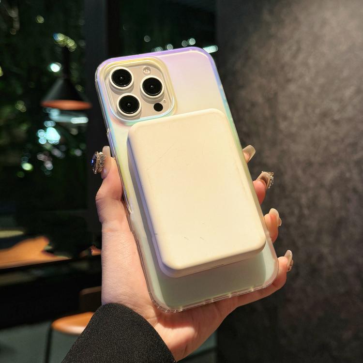 For iPhone 12 Frosted Color-plated Gradient MagSafe Phone Case - Color Plating