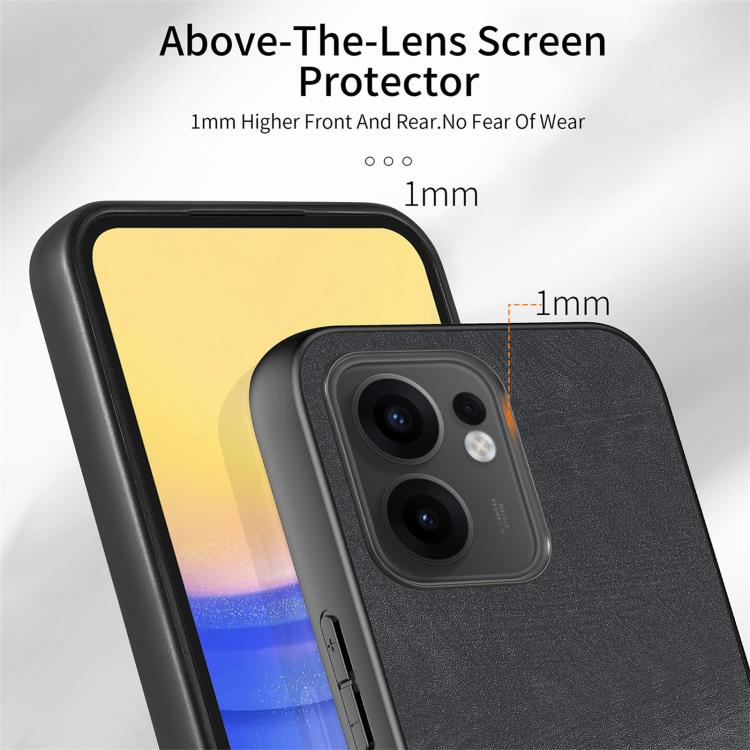 For OPPO Reno13 F Vintage Leather PC Back Cover Phone Case