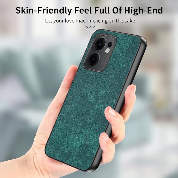 For OPPO Reno13 F Vintage Leather PC Back Cover Phone Case