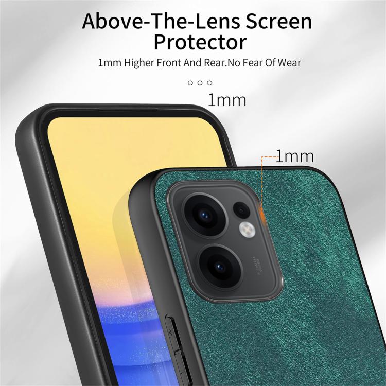 For OPPO Reno13 F Vintage Leather PC Back Cover Phone Case