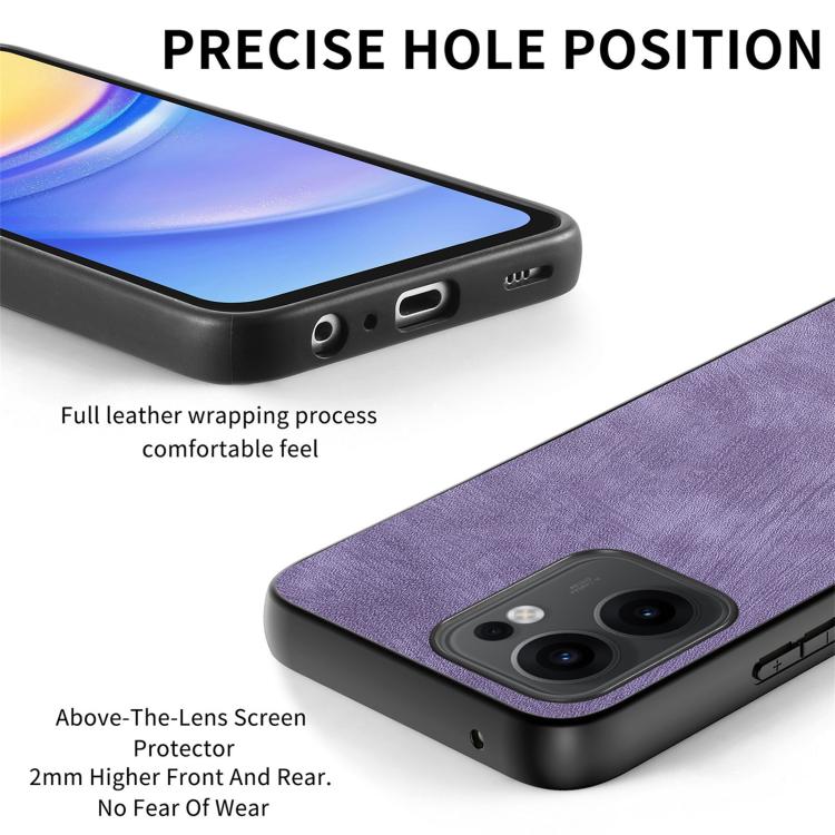 For OPPO Reno13 F Vintage Leather PC Back Cover Phone Case