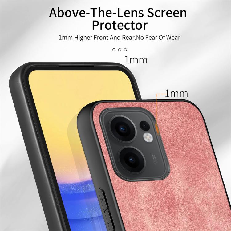 For OPPO Reno13 F Vintage Leather PC Back Cover Phone Case