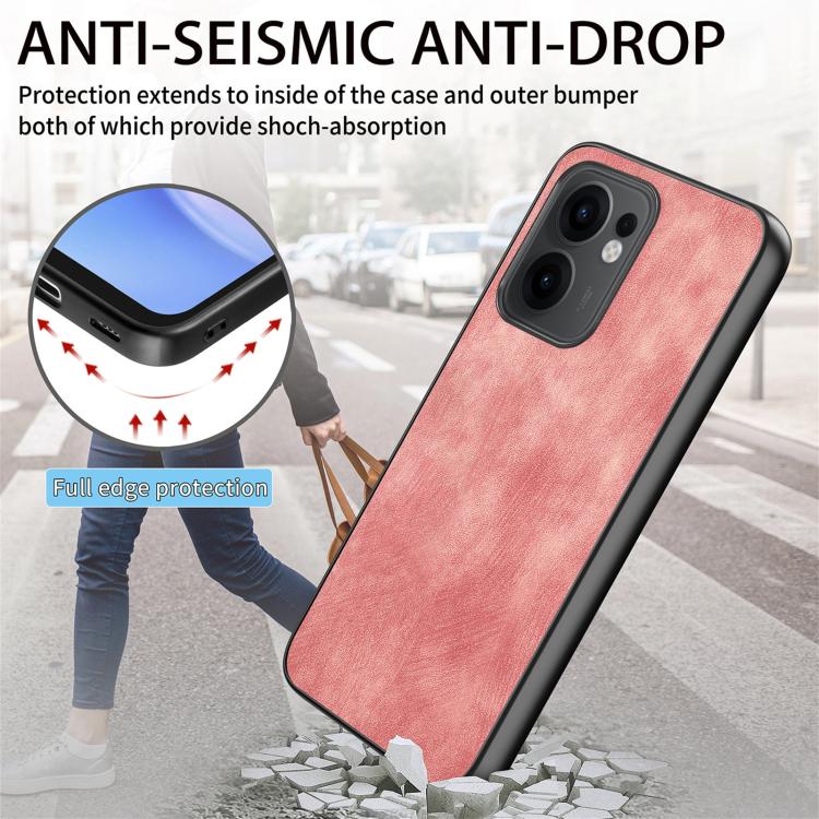 For OPPO Reno13 F Vintage Leather PC Back Cover Phone Case
