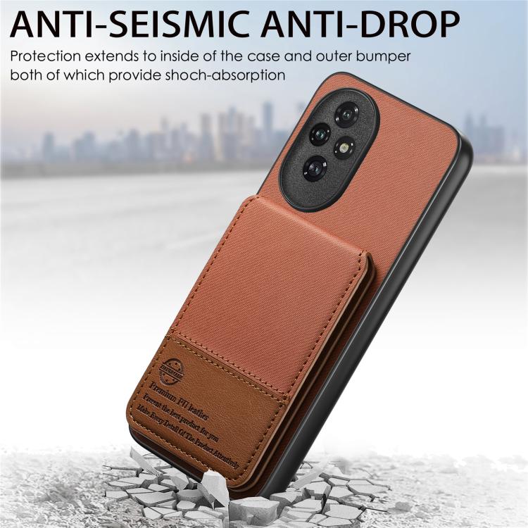 For Honor 300 Pro Twill Fabric Leather Vertical Flip RFID Card Bag Phone Case