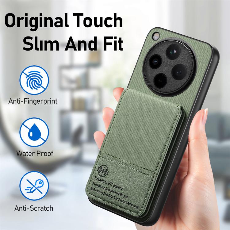 For OPPO Find X8 Pro Twill Fabric Leather Vertical Flip RFID Card Bag Phone Case