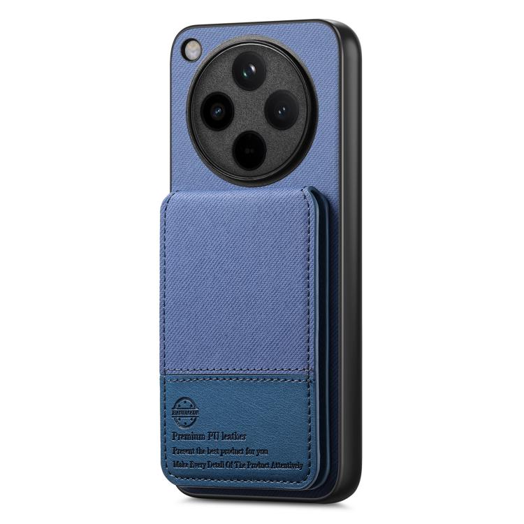 For OPPO Find X8 Pro Twill Fabric Leather Vertical Flip RFID Card Bag Phone Case