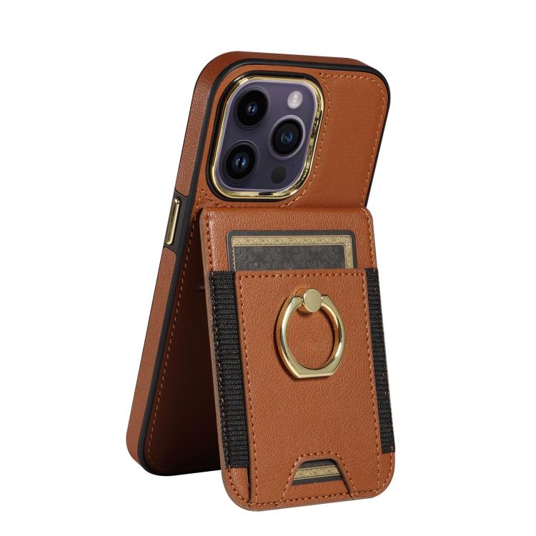 For iPhone 16 Pro Max Ring Multifunctional Vertical Flip Wallet Back Cover Leather Phone Case