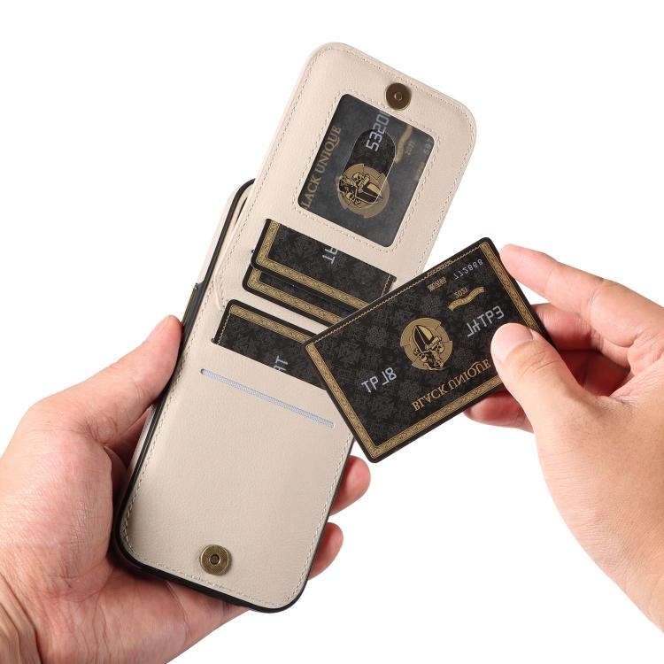 For iPhone 16 Pro Max Ring Multifunctional Vertical Flip Wallet Back Cover Leather Phone Case