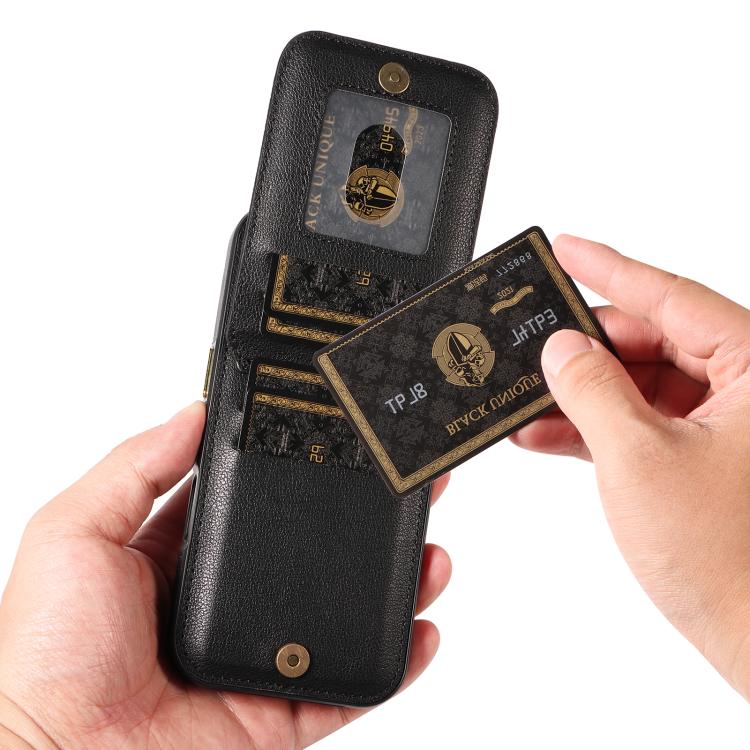 For iPhone 16 Pro Ring Multifunctional Vertical Flip Wallet Back Cover Leather Phone Case