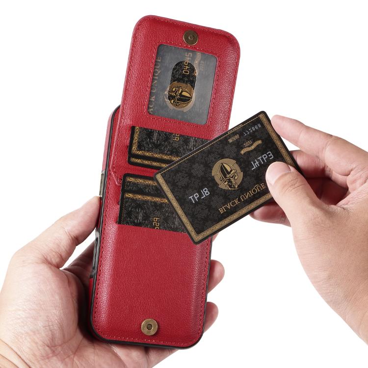 For iPhone 16 Pro Ring Multifunctional Vertical Flip Wallet Back Cover Leather Phone Case
