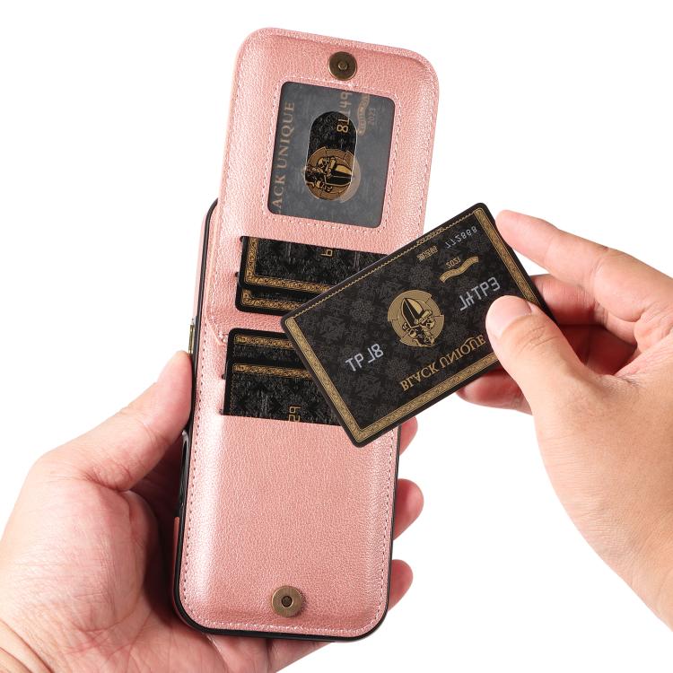 For iPhone 16 Pro Ring Multifunctional Vertical Flip Wallet Back Cover Leather Phone Case