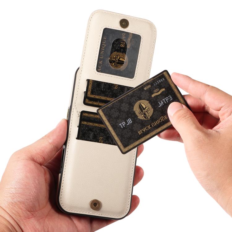 For iPhone 16 Pro Ring Multifunctional Vertical Flip Wallet Back Cover Leather Phone Case