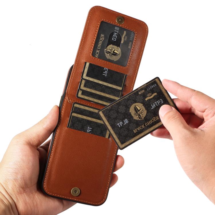 For iPhone 15 Plus Ring Multifunctional Vertical Flip Wallet Back Cover Leather Phone Case