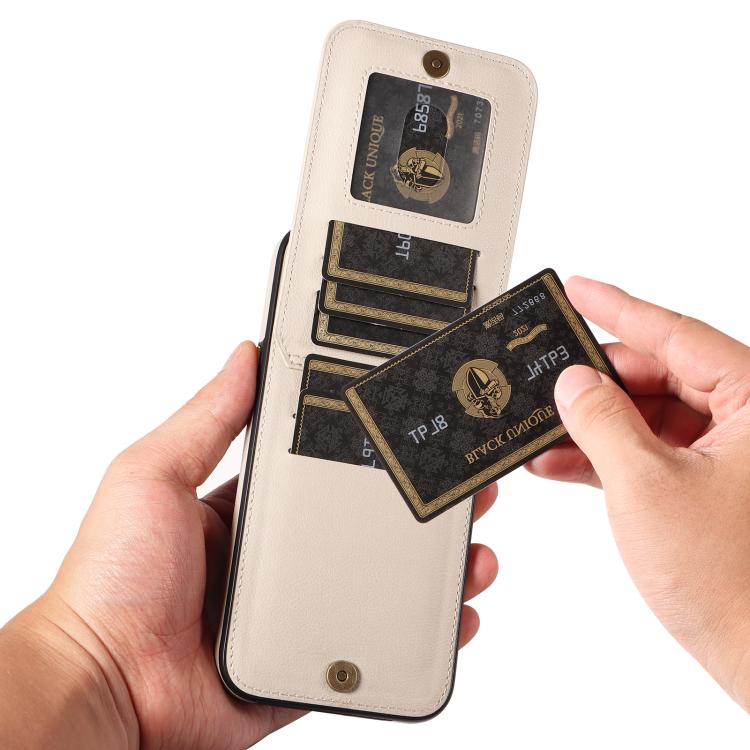 For iPhone 15 Plus Ring Multifunctional Vertical Flip Wallet Back Cover Leather Phone Case