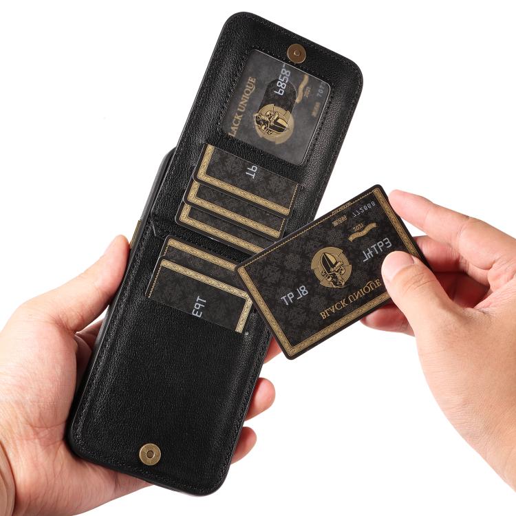 For iPhone 14 Plus Ring Multifunctional Vertical Flip Wallet Back Cover Leather Phone Case