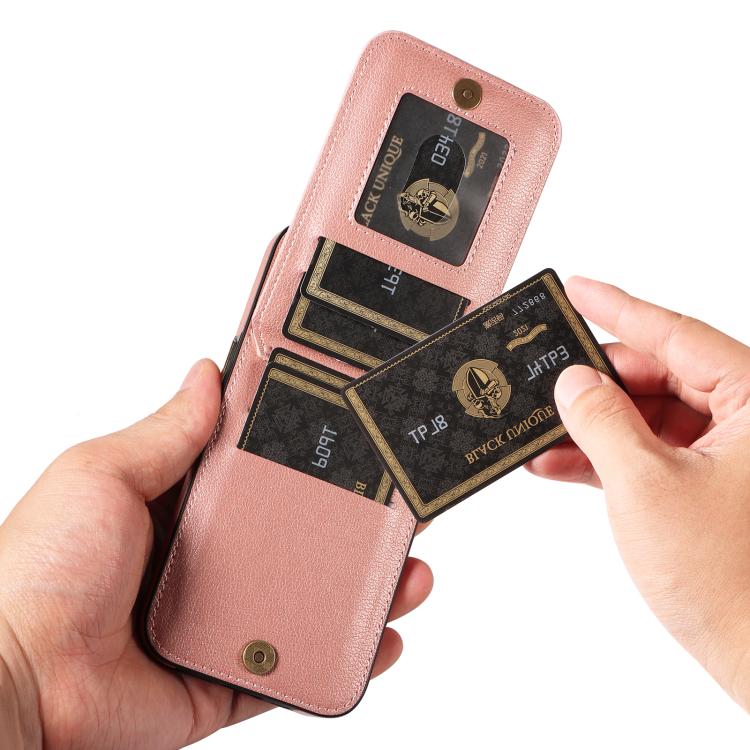 For iPhone 12 Pro Max Ring Multifunctional Vertical Flip Wallet Back Cover Leather Phone Case