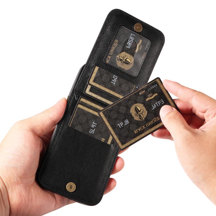 For iPhone 11 Pro Ring Multifunctional Vertical Flip Wallet Back Cover Leather Phone Case