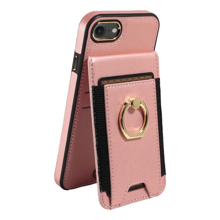 For iPhone X / XS Ring Multifunctional Vertical Flip Wallet Back Cover Leather Phone Case