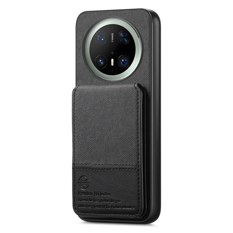 For Huawei Mate 70 Twill Fabric Leather Vertical Flip RFID Card Bag Phone Case