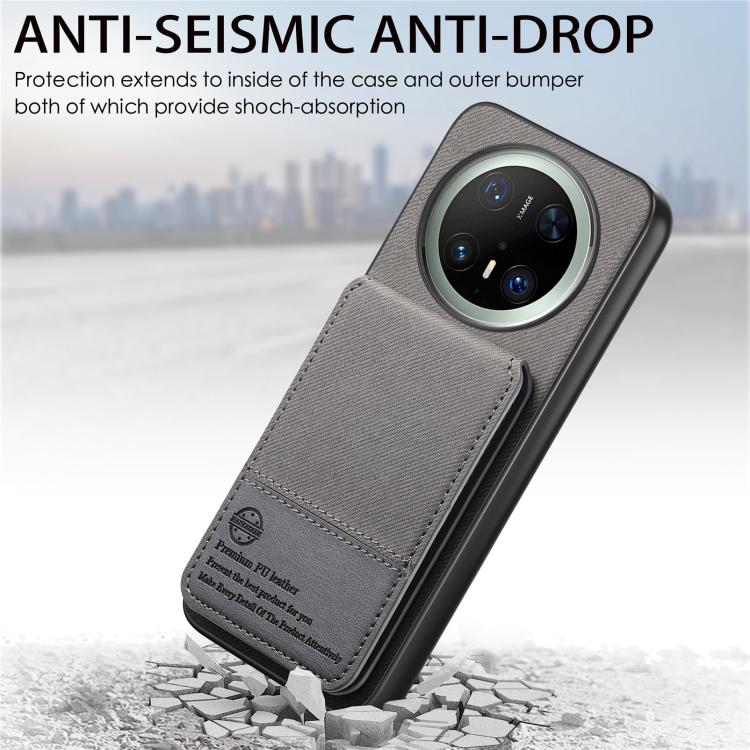 For Huawei Mate 70 Twill Fabric Leather Vertical Flip RFID Card Bag Phone Case