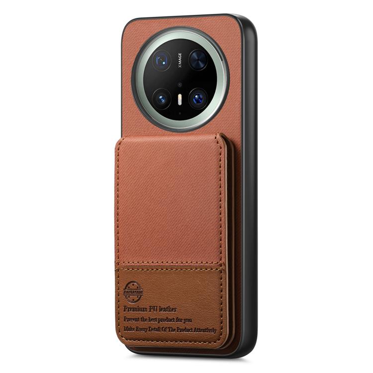 For Huawei Mate 70 Twill Fabric Leather Vertical Flip RFID Card Bag Phone Case