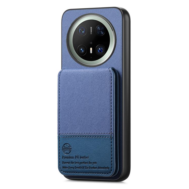 For Huawei Mate 70 Twill Fabric Leather Vertical Flip RFID Card Bag Phone Case