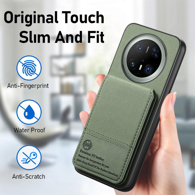 For Huawei Mate 70 Pro+ Twill Fabric Leather Vertical Flip RFID Card Bag Phone Case