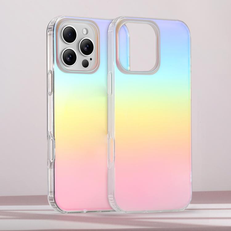 For iPhone 16 Pro Frosted Color-plated Gradient Phone Case - Color Plating