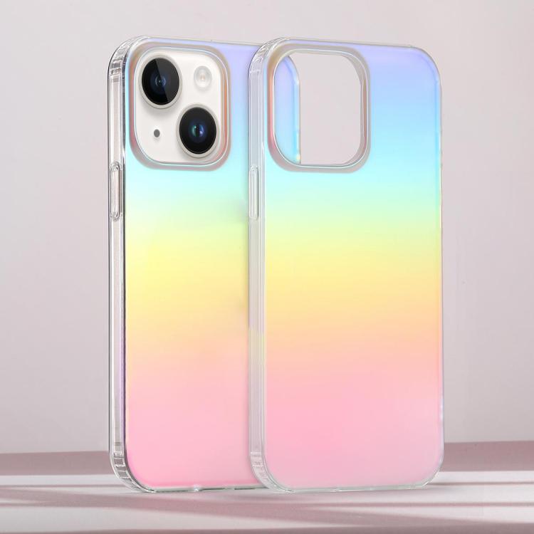 For iPhone 15 Frosted Color-plated Gradient Phone Case - Color Plating