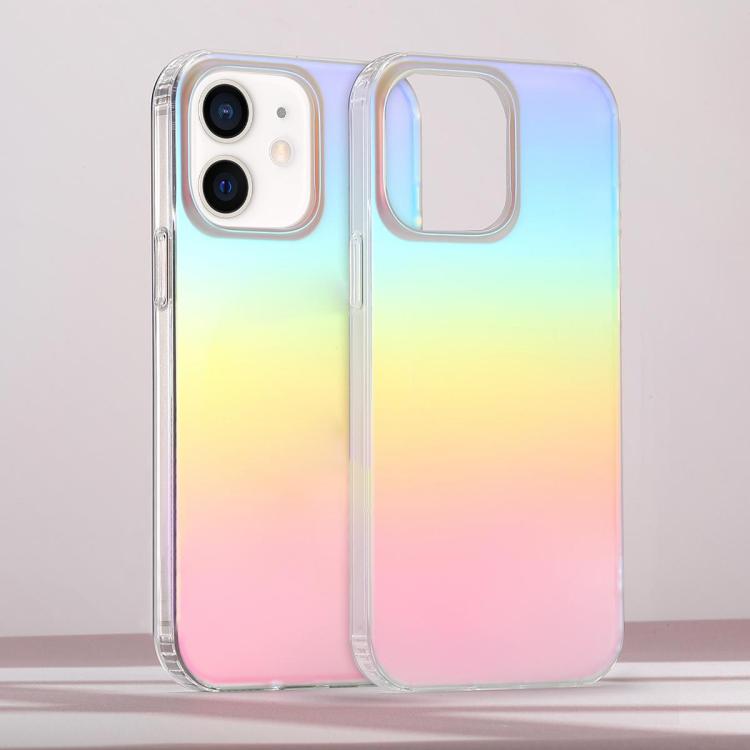 For iPhone 12 Frosted Color-plated Gradient Phone Case - Color Plating