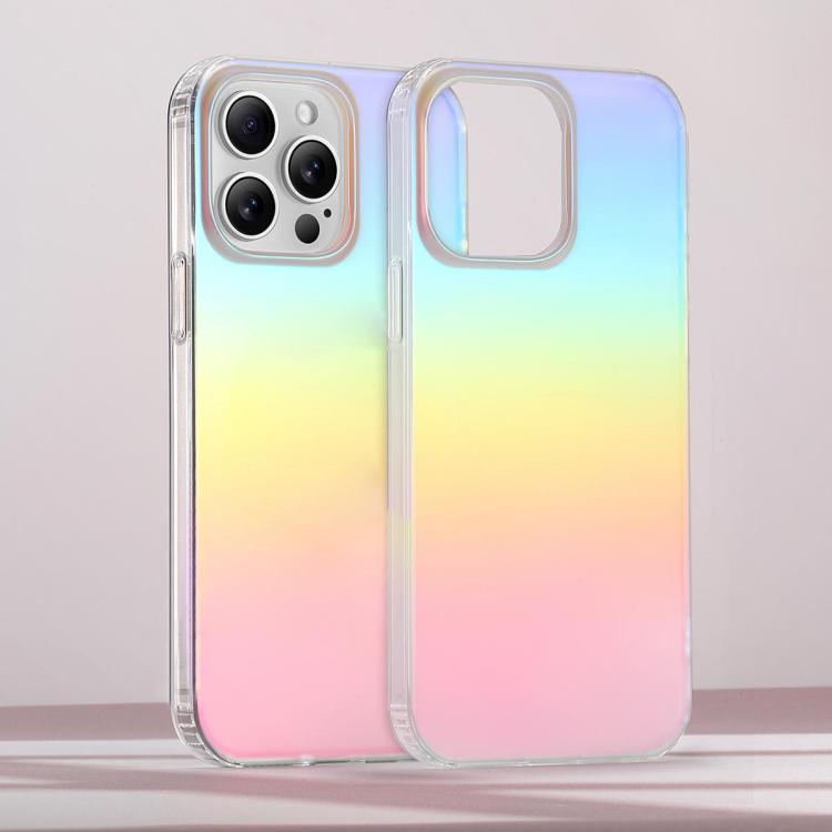 For iPhone 12 Pro Max Frosted Color-plated Gradient Phone Case - Color Plating