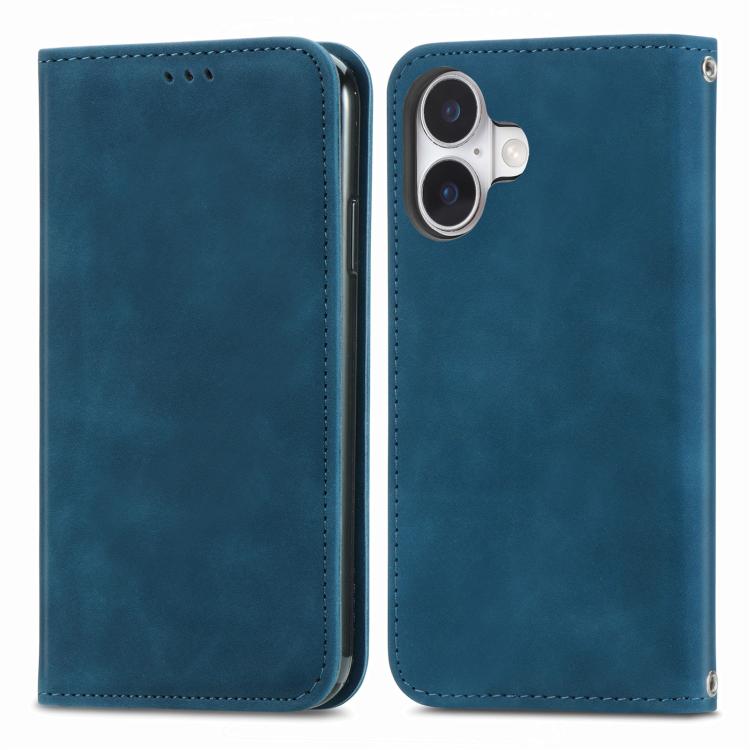 For iPhone 17 Retro Skin Feel Magnetic Flip Leather Phone Case