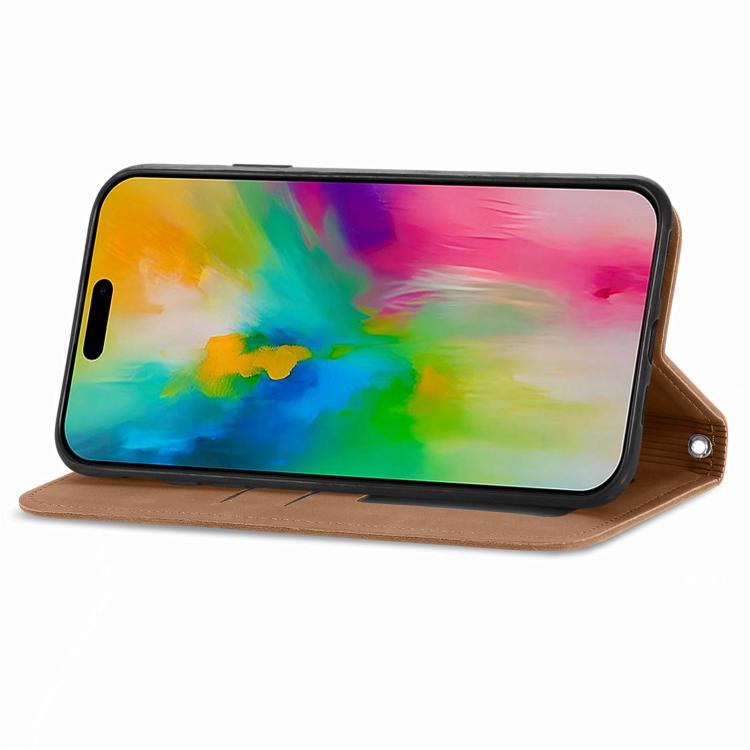 For iPhone 17 Retro Skin Feel Magnetic Flip Leather Phone Case