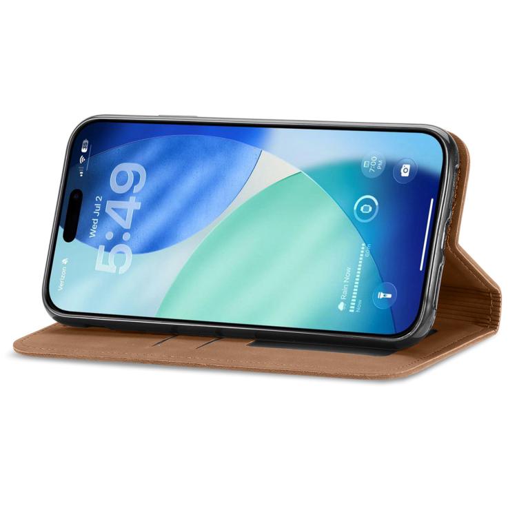 For iPhone Air Retro Skin Feel Magnetic Flip Leather Phone Case