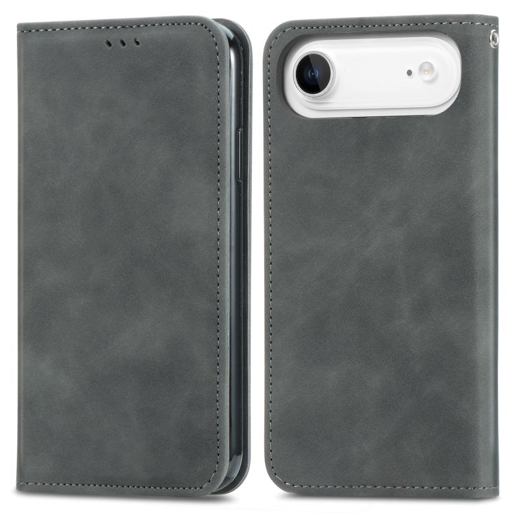 For iPhone Air Retro Skin Feel Magnetic Flip Leather Phone Case