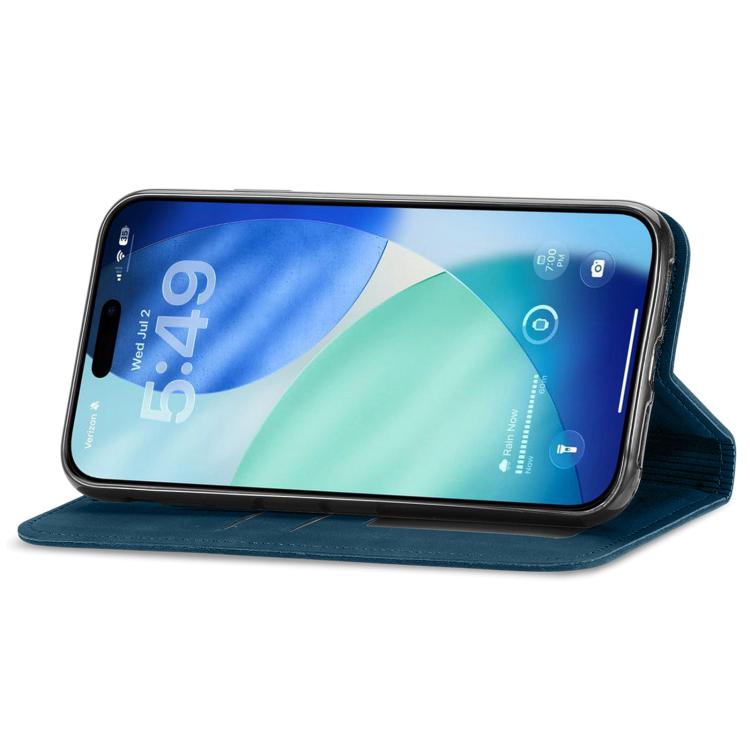 For iPhone 17 Pro Retro Skin Feel Magnetic Flip Leather Phone Case