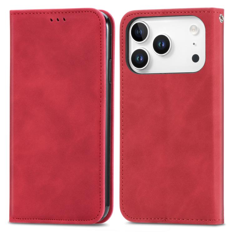 For iPhone 17 Pro Max Retro Skin Feel Magnetic Flip Leather Phone Case