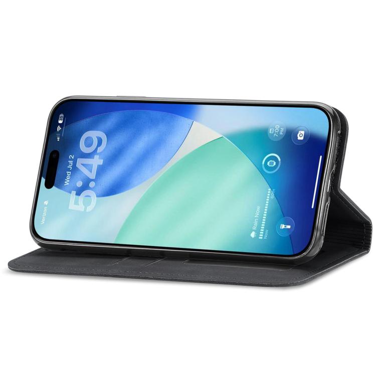 For iPhone 17 Pro Max Retro Skin Feel Magnetic Flip Leather Phone Case