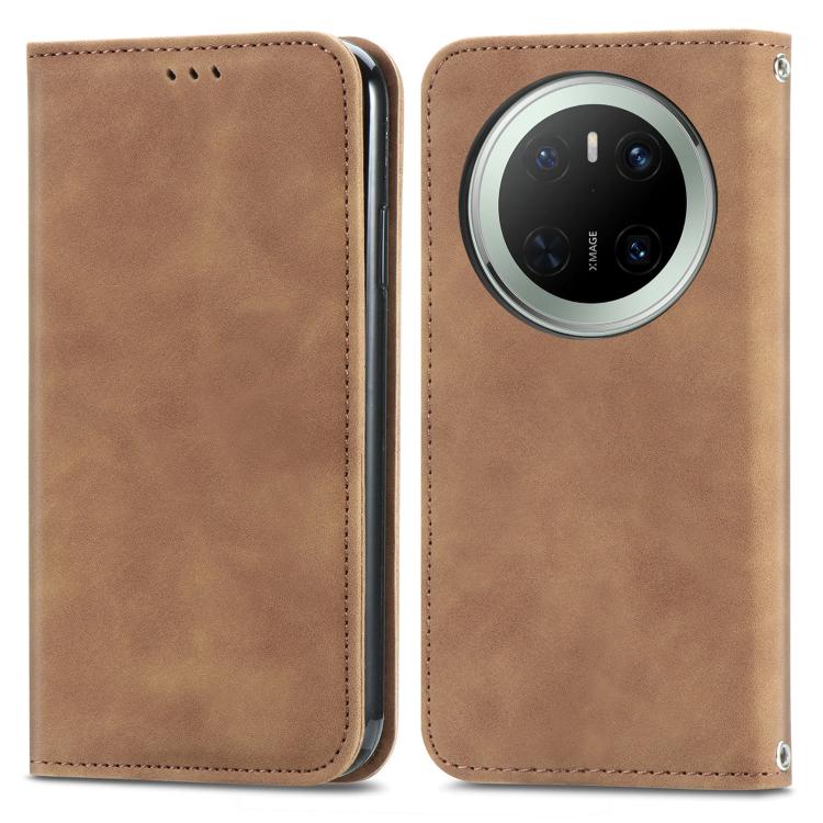 For Huawei Mate 70 Retro Skin Feel Magnetic Flip Leather Phone Case