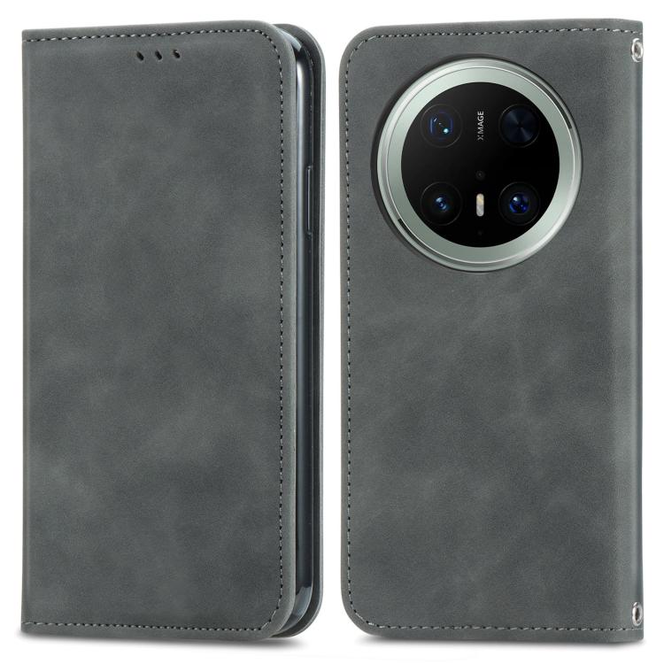 For Huawei Mate 70 Pro+ Retro Skin Feel Magnetic Flip Leather Phone Case